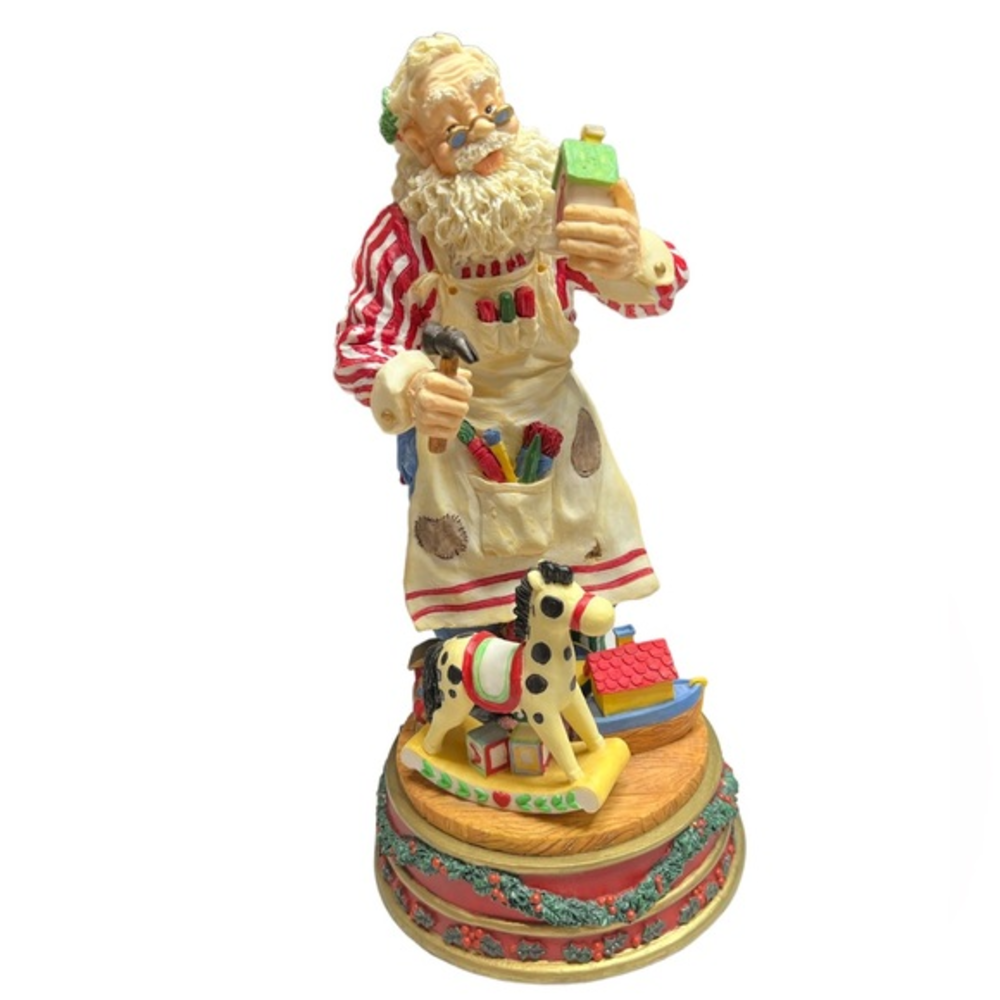 Musical Santa Claus Plays "Jolly Old Saint Nicholas" Toy Maker Santa‎ *works*